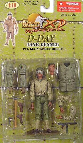 Buy Ultimate Soldier 1:18 WWII D-Day Tank Gunner Action Figure Set